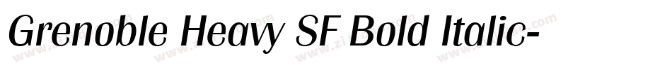 Grenoble Heavy SF Bold Italic字体转换